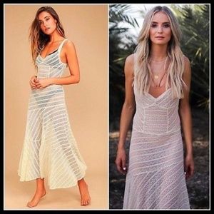 FREE PEOPLE Love Story Maxi Lace Slip Dress
